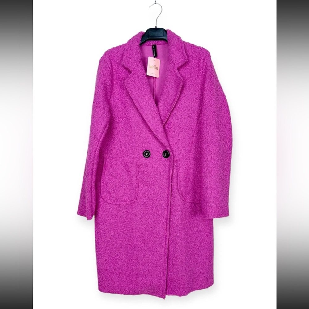 MADE IN ITALY Elegant Pink Women's Coat